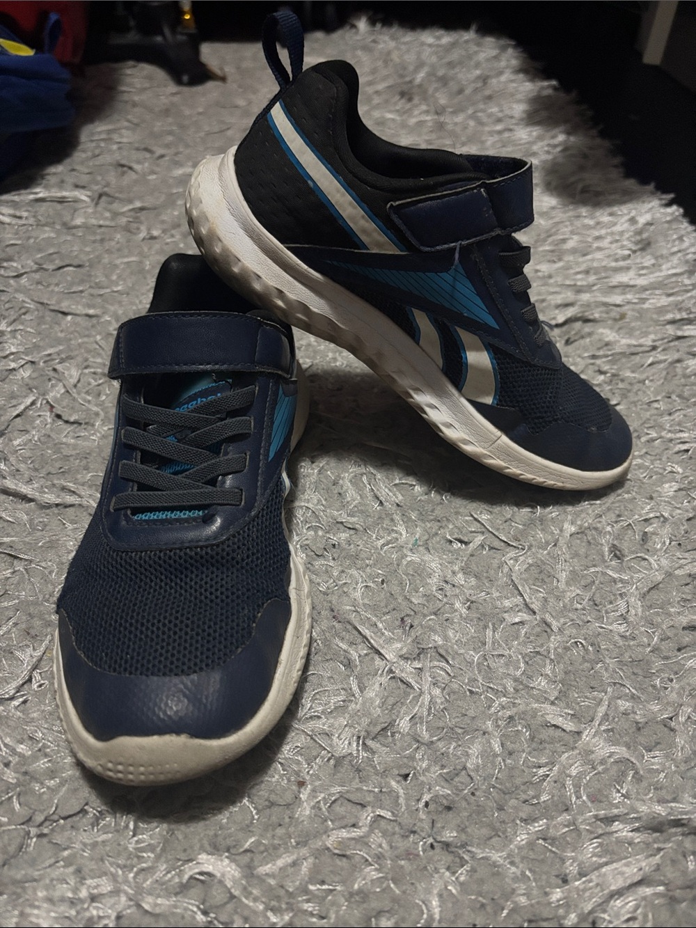 Reebok Kids Navy and Light Blue Sneakers with White Accents